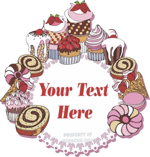 Custom Pastries Decals Bakery Cupcakes Concession Food Trucks Restaurant 24&#034;