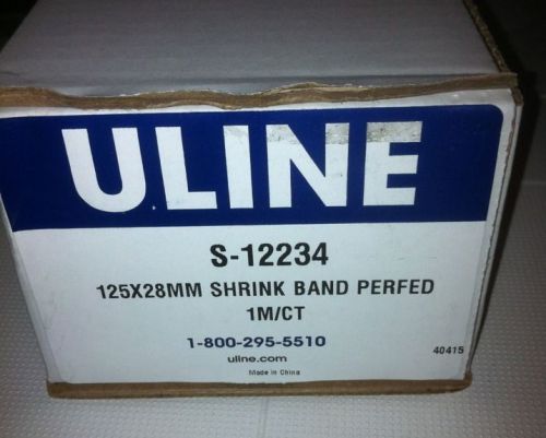 Uline s-12234 clear perforated shrink wrap bands 125x28mm for jars etc. for sale