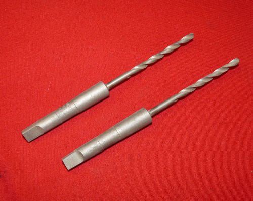 Vermont T120V 15/64 HSS Drill Bit Lot of 2 # 1 Morse Taper Shank USA Made