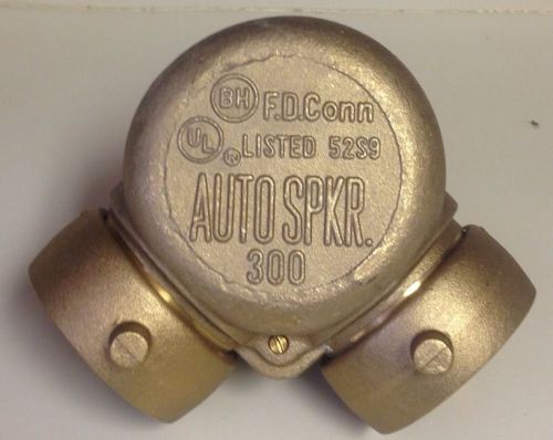 Fire department connection 4&#034; x 2 1/2 &#034; x 2 1/2 &#034; auto-spkr 90 fd conn brass 52s9 300 for sale