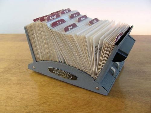 ROLODEX V FILE Vintage Zephyr American Model V524 Gray/Grey w/ cards Made In USA