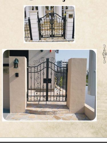 Wrought iron door-copper prehung  inswing wrought  iron gate for sale