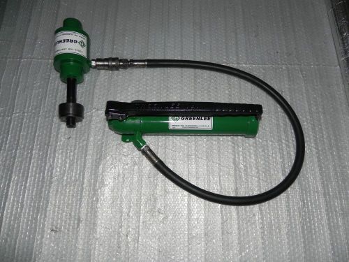 GREENLEE 767 HYDRAULIC HAND PUMP, 746 RAM with Hose,draw stud,1 -1/4&#034; die