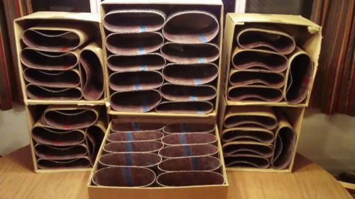 Lot of 60 3M 441D 7-7/8&#034; X 19&#034; Cloth Floor Sanding Belts 24, 36, 60, 100 grit