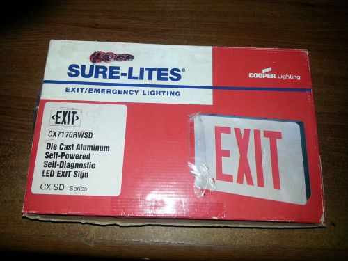 Cooper Lighting Surelites Exit/Emergency Lighting CX7170RWSD