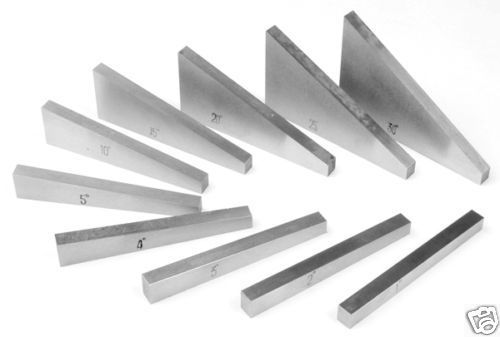 10 PC ANGLE BLOCK SET TOOL STEEL HARD AND GROUND