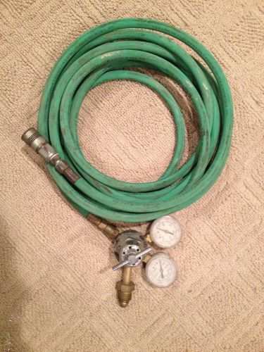 Oxygen Regulator With Hose And Milton &#034;P&#034; Style Coupler. O2 Regulator Racing