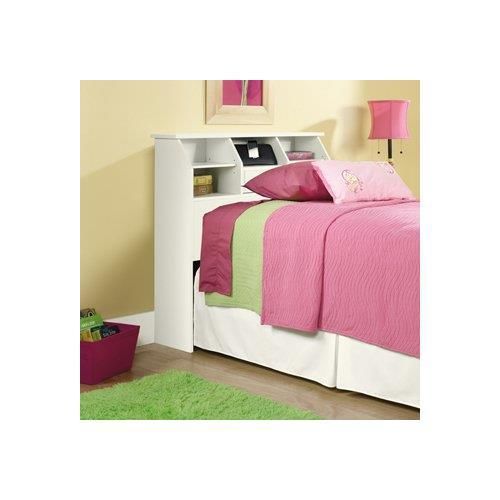 Sauder Shoal Creek Twin Bookcase Headboard in Soft White [ID 3175419]