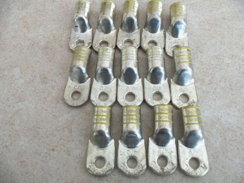 14 Crimp Cable Lug Ends A-A YEL Heavy Duty 4/0 Gauge 3/8&#034; Stud