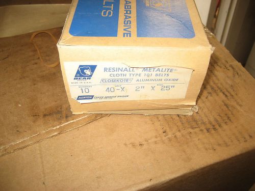 Norton 2 x 25 40x sanding belts (lw1017-10) for sale