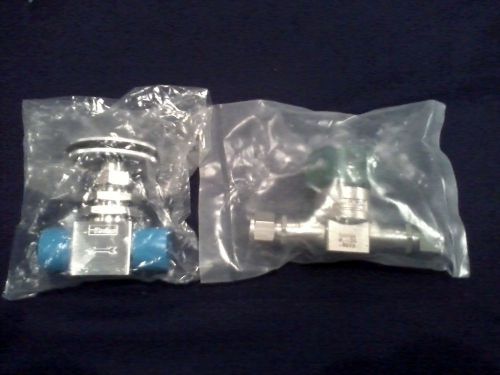 Brand new! 2 pc. lot of 1/2&#034; ss swagelok 6l-ld8-bbxx &amp; ss parker series 16 valve for sale