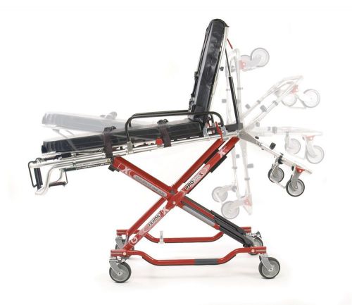 Brand new ferno 35x proflexx x-frame cot stretcher - rescue red w/ warranty for sale