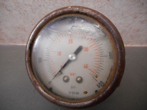 2 3/8&#034; VDO 0-600 PSI Pressure Gauge, Glyceric Filled, Industrial, Works