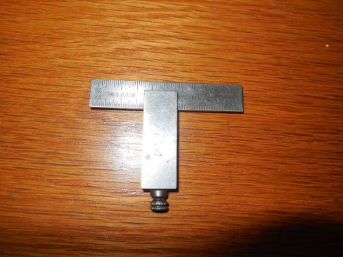 Starrett No.14 Sliding Reading Steel Square Hardened No.10 with 3&#034; Starrett Rule