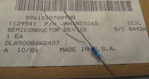 Zener SGL,Semiconductor Device,MSC,JAN1N5526B,6.8V 5% 417MW 2PIN DO-204AA,5961-0