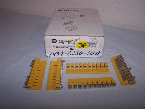 ALLEN BRADLEY 1492-CJJ6-10 SCREW CENTER JUMPER 10 POLE YELLOW NEW LOT OF 5