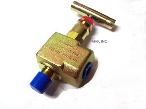 Needle Valve 90° Angle 1/4&#034; Male NPT x 1/4&#034; Female NPT 10,000 PSI STEEL &lt;468IN03