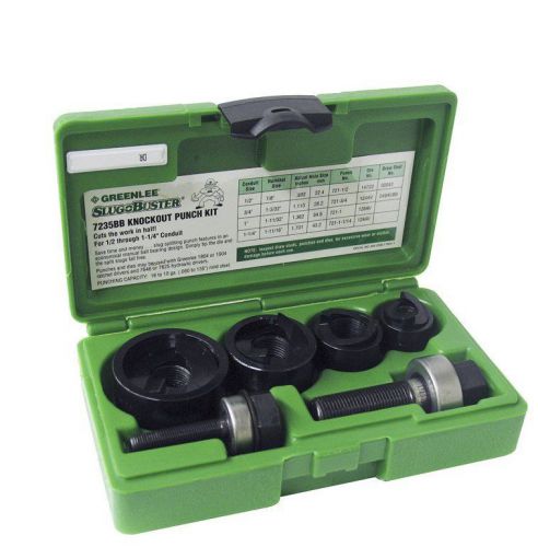 Greenlee 735bb manual knockout punch kit for conduit size 0.5 - 1.25&#034; for sale