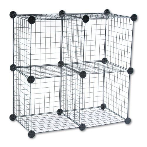 Wire Cube Shelving System, 14w x 14d x 14h - Black storage organizer 450805AB