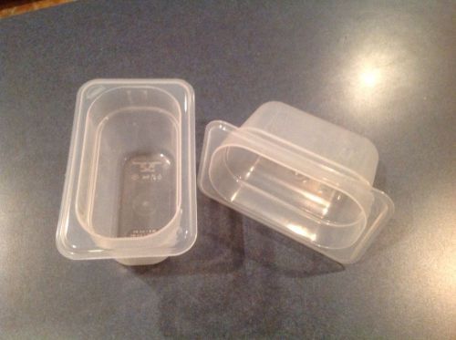 Cambro translucent food pans 1/9 x4&#034; deep - 6 pack