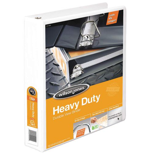 Heavy Duty Binder, View, D-Ring, 1-1/2, Wht W385-34WPP1