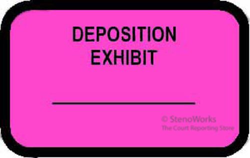 DEPOSITION EXHIBIT Labels Fluorescent Pink  492 per pack