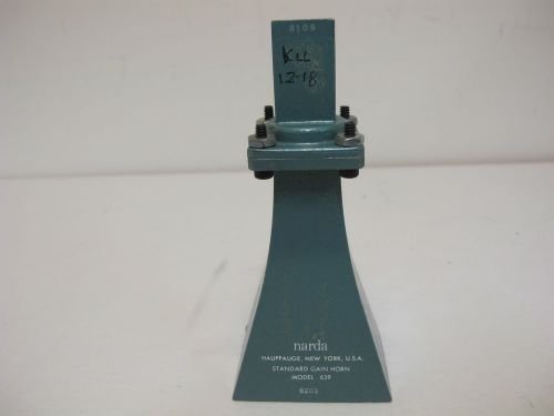 Narda 639 Standard Gain Horn Antenna. WR-62 (12.4GHz  to 18GHz), W/N(F) Adaptor.