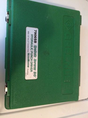 Greenlee 7906SB Quick Draw 90 Hydraulic Punch Driver set used w/ case 1/2 - 2&#034;