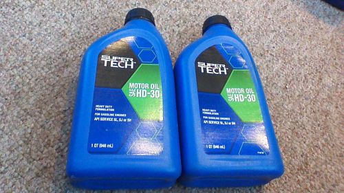 Super TECH Heavy Duty Motor Oil, 2 Qt., HD-30 API Svce. SL, SN, or SH NEW