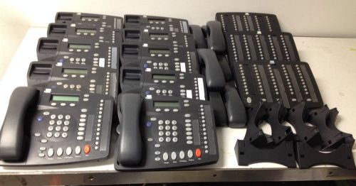 Qty 10 1102 3c10121 business phones 655000803 + 3 attendant console 655003403 for sale