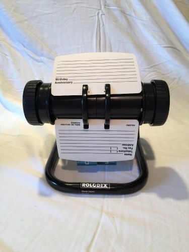 Vintage 5024X Rolodex Black Steel Frame Rotary File for 4&#034; x 2 1/4&#034; index cards