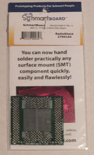 Schmartboard SOP EZ Board, 4-72 Pins, 0.65mm Pitch Board USA 202-0006-01 NEW