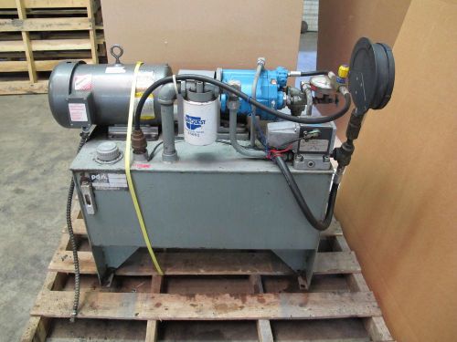 Vickers PVB10 20 Gallon Hydraulic Power Unit w/ 5 HP Motor w/ Valve *60 DAY WNTY