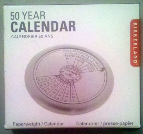 50 Year Calendar 2013-2062 / Paperweight by Kikkerland