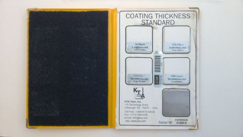 COATING THICKNESS STANDARD TEST BLOCKS (3,6,10,20 mil)  KTA-Certified