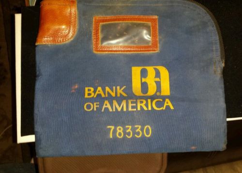 LOCKING MONEY BANK BAG WITH (2) KEYS BANK OF AMERICA 9&#034; X 11&#034;