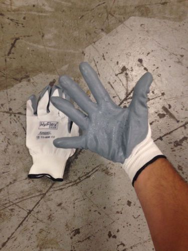 Ansell hyflex nitrile palm coated gloves 11-800 size 10 qty. 24 pairs low price for sale