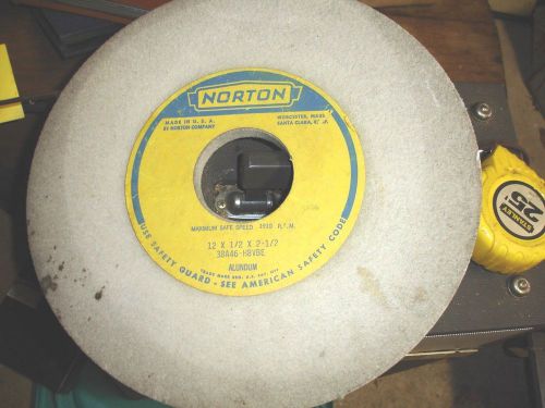 Norton Alundum Grinding Wheels 12 x 1/2 x 2 1/2  38A46-H8VBE lot of 2