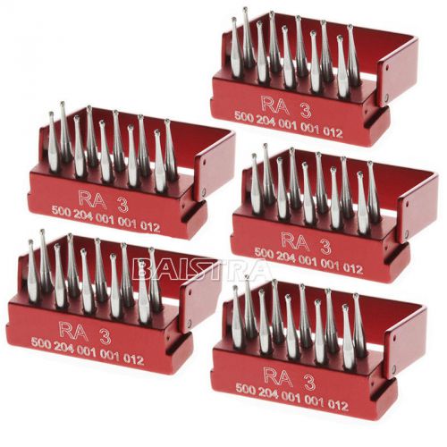 5 X Dental SBT RA-3 Tungsten Steel lab Clinic low speed RA (Right Angle) burs