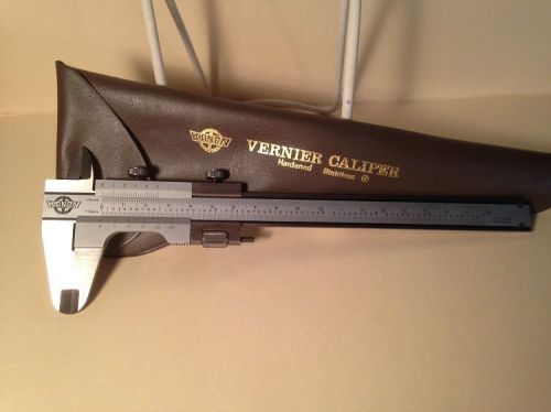 9&#034; Kanon Vernier Caliper, Original Plastic Sleeve Hardened Stainless Steel Japan