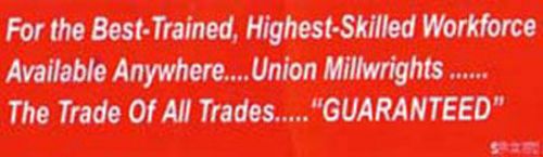 UNION MILLWRIGHTS  &#034;GUARANTEED?* + 2 free Starrett pocket charts #2