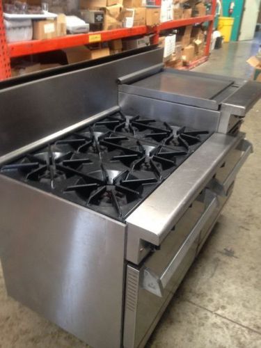 Imperial IRD-6-RG24 range,6 burner,24&#034; griddle,double ovens,electric pilots