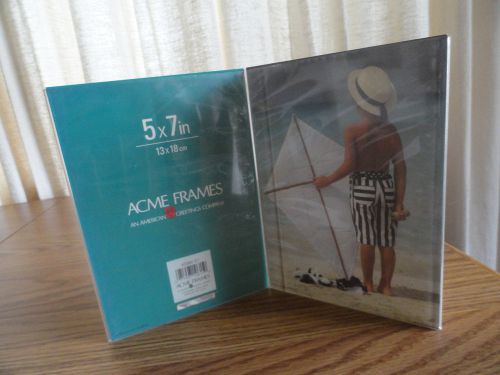 Acrylic Photo Holders - 5x7 Freestanding Double Frames (Set of 4)