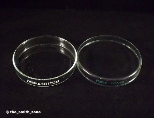 PYREX  100mm X 15mm  GLAS PETRI DISH SET COVER &amp; BOTTOM  FREE U.S. SHIPPING #15