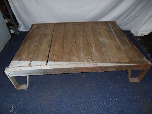 Industrial Pallets Very Heavy Duty Wood w/ Metal Frame Vintage