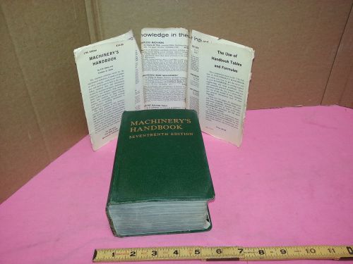 MACHINIST&#039;S 17TH SEVENTEENTH EDITION MACHINERY&#039;S HANDBOOK 1964