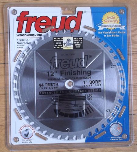 Sealed! FREUD 12&#034; Premium Quality Carbide Blade TK307 44 Teeth/Thin Kerf/1&#034; Bore