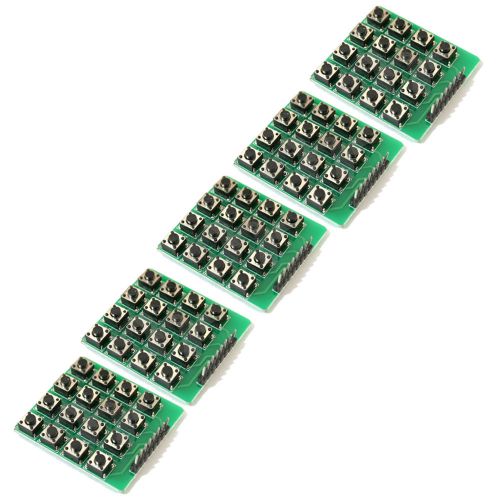 5 Pcs Keypad MCU Accessory Board Matrix Keyboard Buttons 4x4