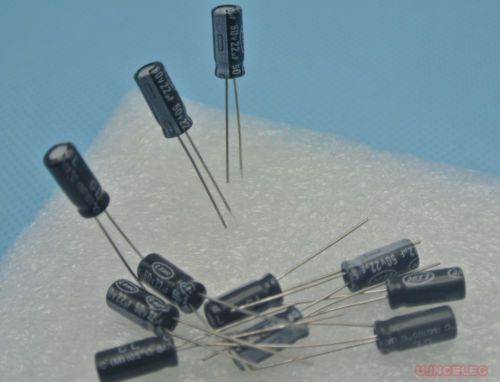 50pcs 22uF 50V Electrolytic Capacitor 2000Hours 105degC LS