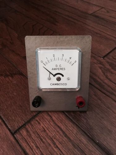 Voltmeter 0-5 D.C. Amperes VINTAGE CAMBOSCO